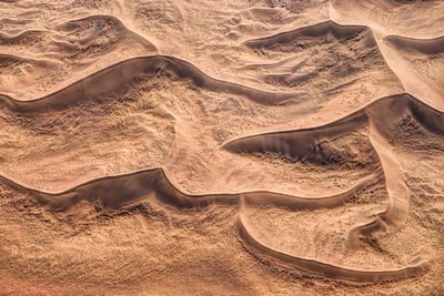 An aerial view white sand beach
